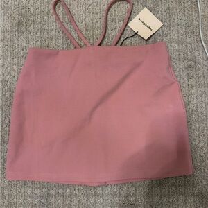 Pink Mini Skirt with Straps